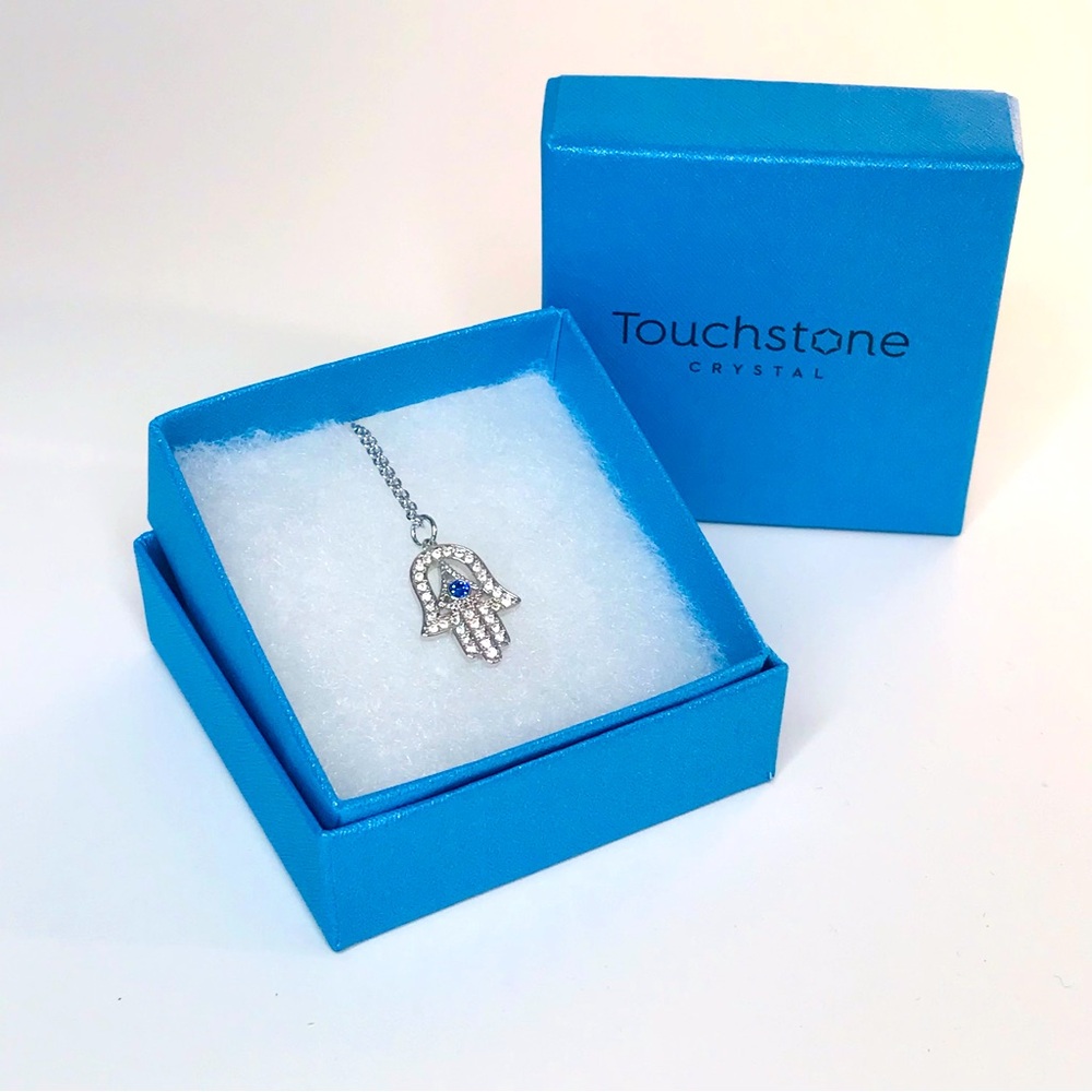 Hamsa Necklace : Touchstone Crystal by Swarovski || 1913